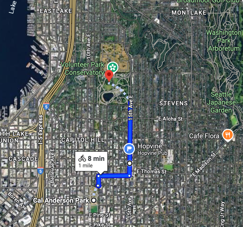 Cal Anderson to Volunteer Park