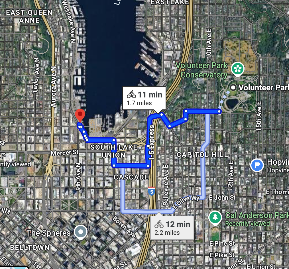 Volunteer park to SLU